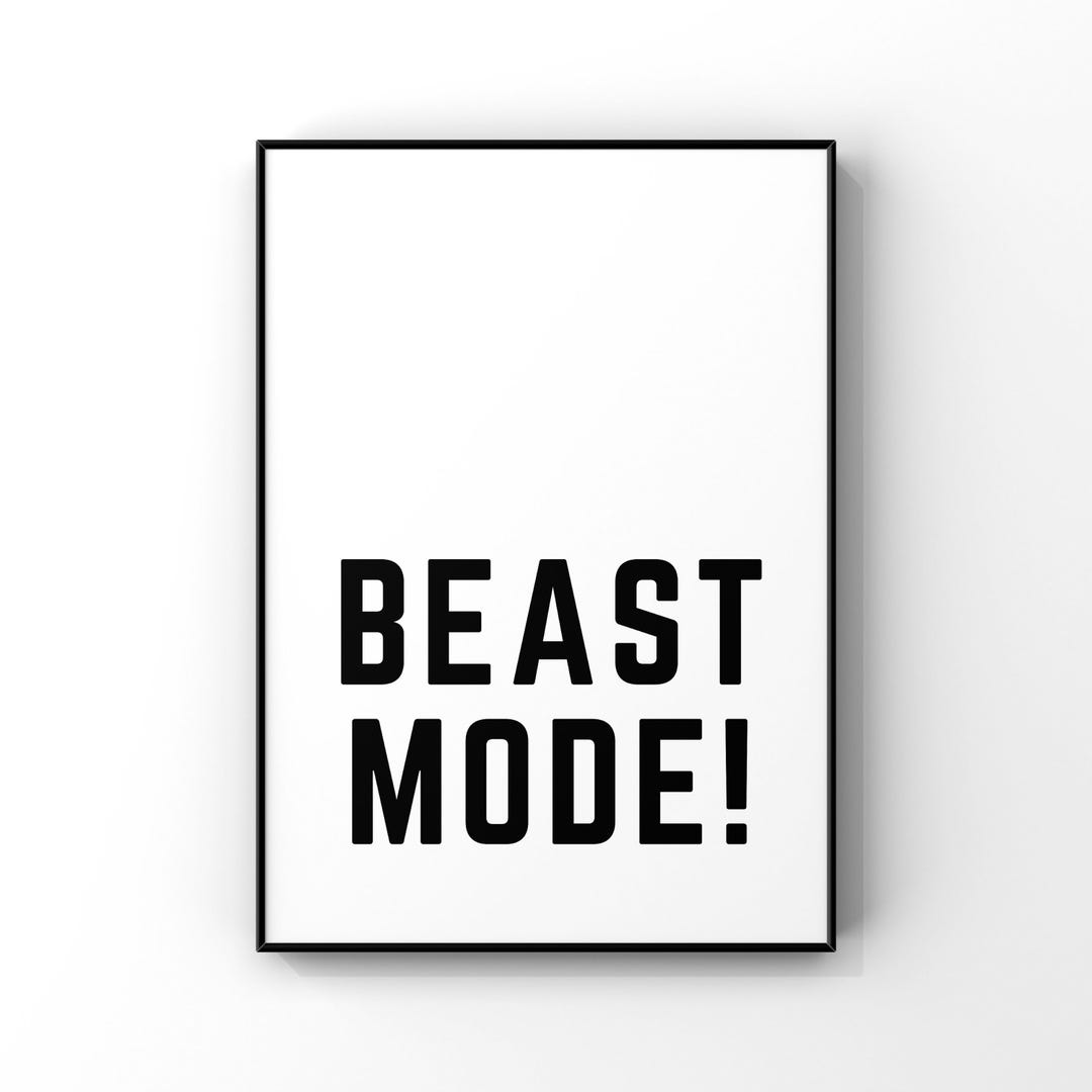 Beast Mode Digital Printable Instant Download - Goals- Driven - - Etsy