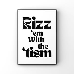 Rizz’em with the ‘risk Digital Printable - Instant Download - Autism