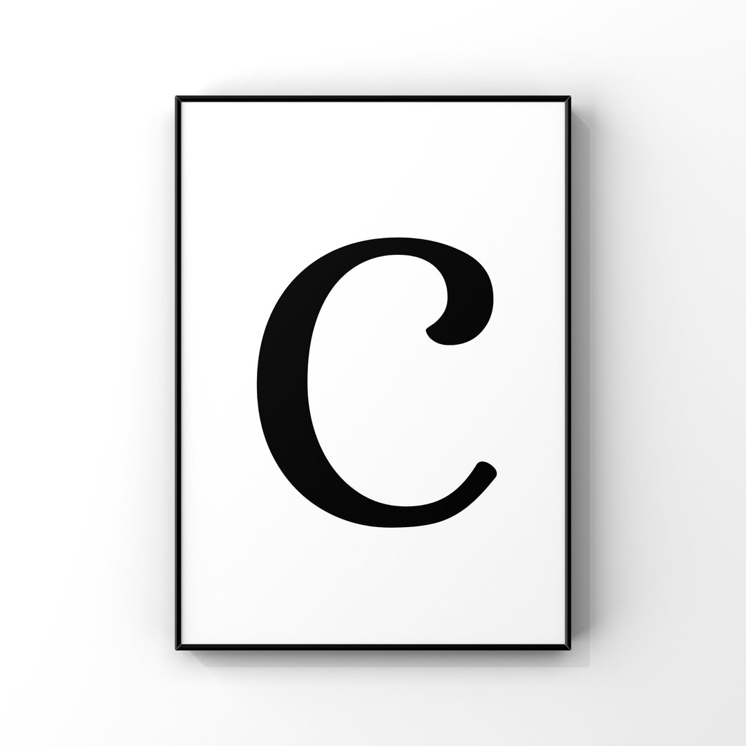 Monogram C Digital Printable Instant Download - Etsy