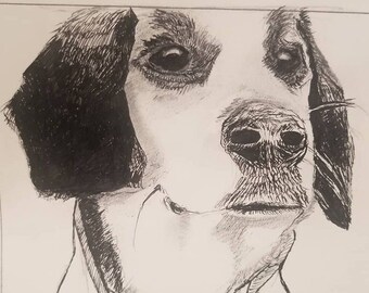 Items Similar To Original Cowgirl Pen And Pencil Drawing