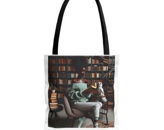 Bolsa de mano "La lectura es fundamental" (AOP)