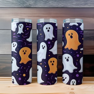 Gespenst Tumbler Wrap für Halloween! 20 Unzen Sublimationsdesign, sofortiger digitaler Download PNG. Ideal zum Basteln