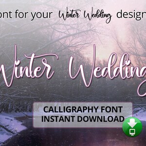 Winter Wedding Font, Cursive Font, Font Swirly, Font Wedding, Handwritten font, Calligraphy Font, Template Font, Font Download Digital Font