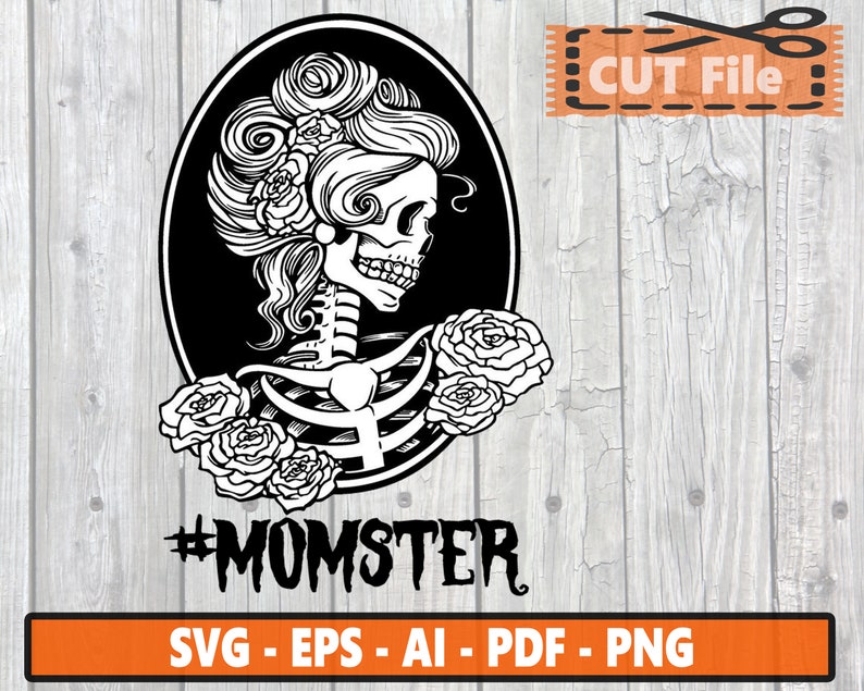 MOMSTER svg eps ai pdf png HALLOWEEN graphic | Etsy