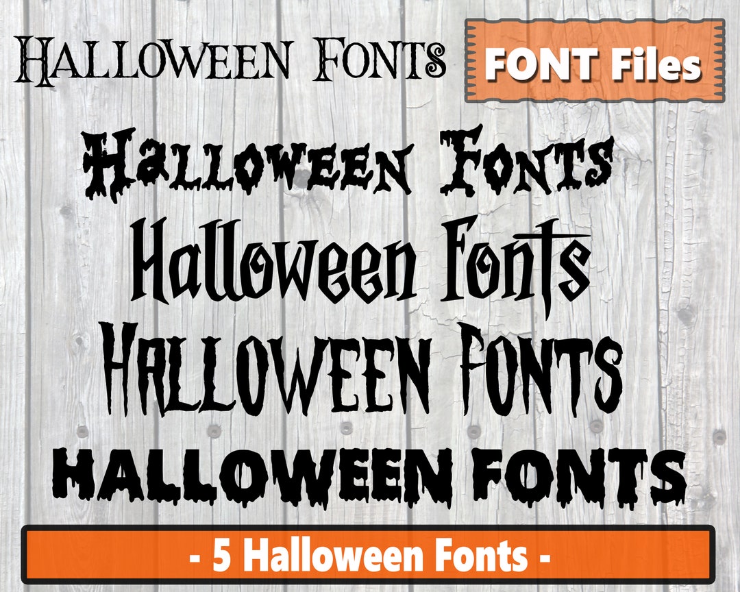 Halloween Fonts Halloween Font Bundle Scary Font Text Halloween