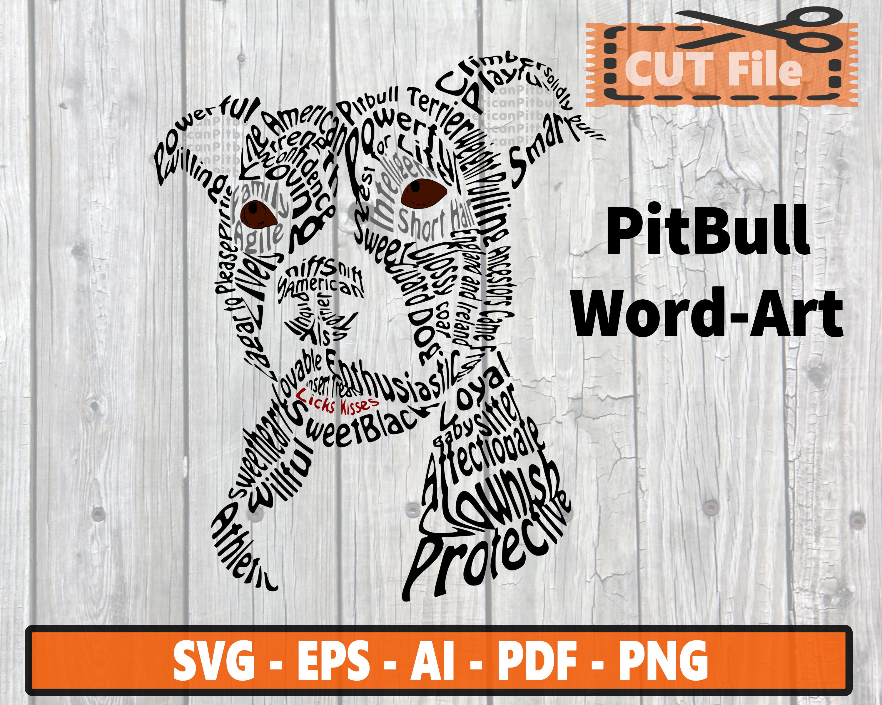 Pitbull SVG Etsy