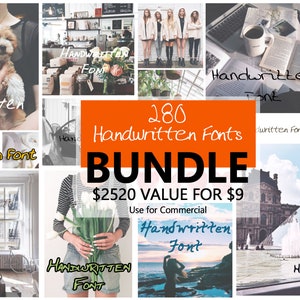 SALE 99% OFF Font Bundle, Handwriting Fonts, Wedding Fonts, Instant Digital Download, TTF Script Fonts - For Commercial Use