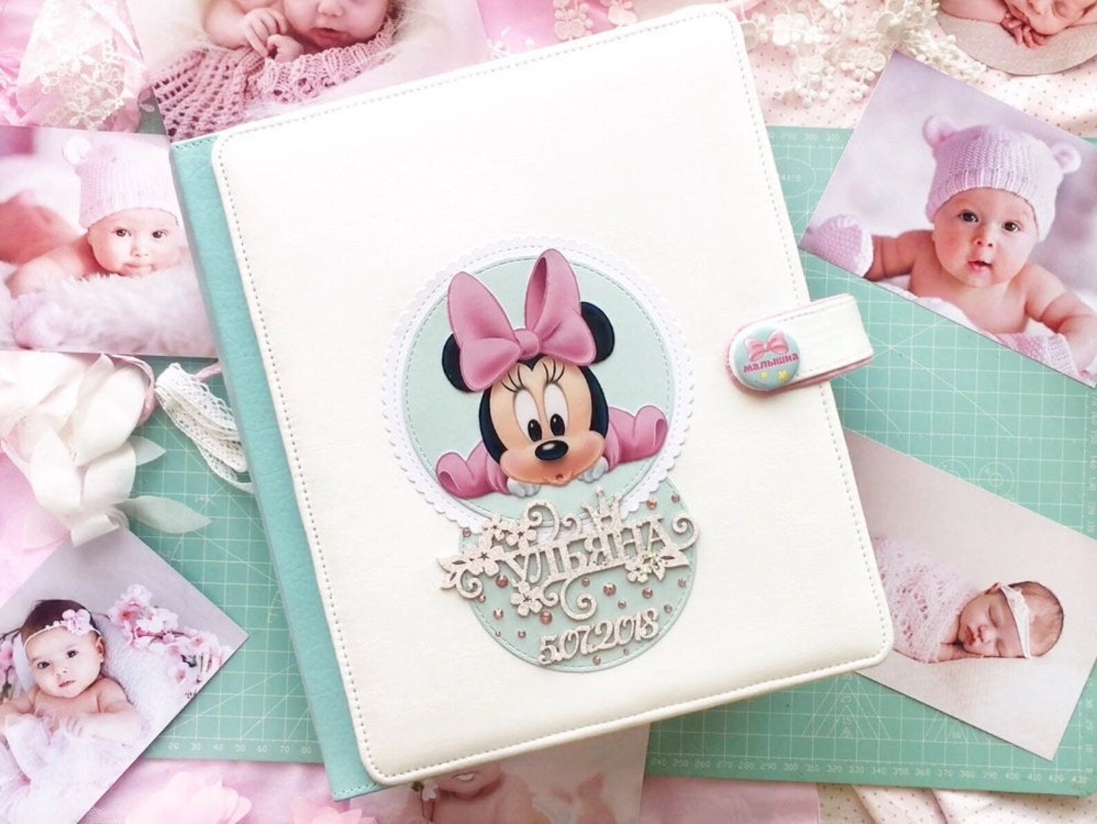 Photo album for baby girl Etsy