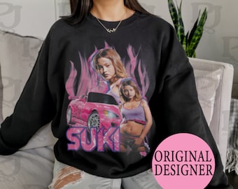 Suki Sweatshirt, Tokyo Drift Pullover, Devon Aoki Shirt, Fast and Furious, Drifter Geschenk, Retro Shirt für Frauen, Pinkes Auto Pun, Anime Hoodie