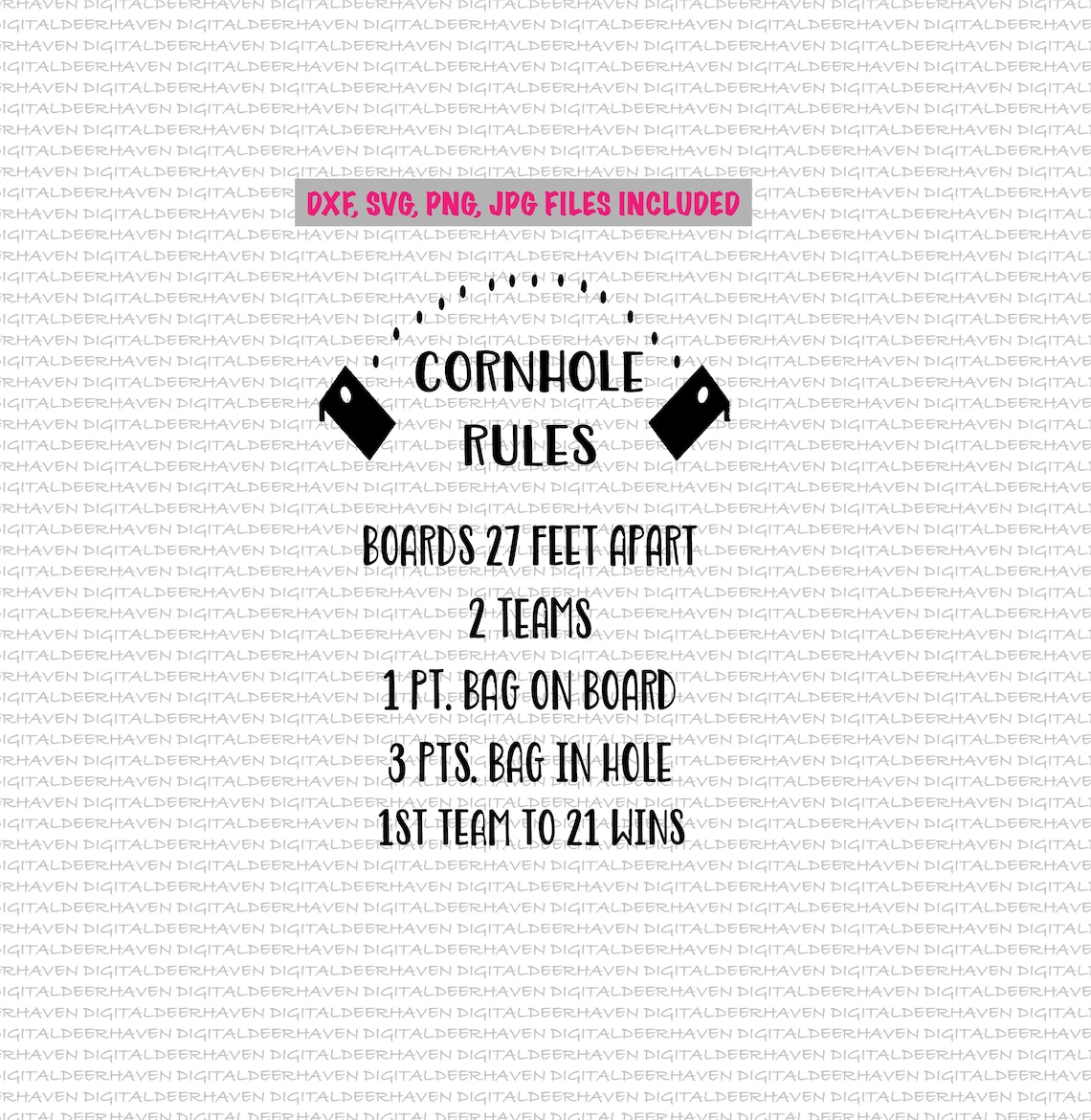 Corn hole Rules SVG Corn hole digital file | Etsy
