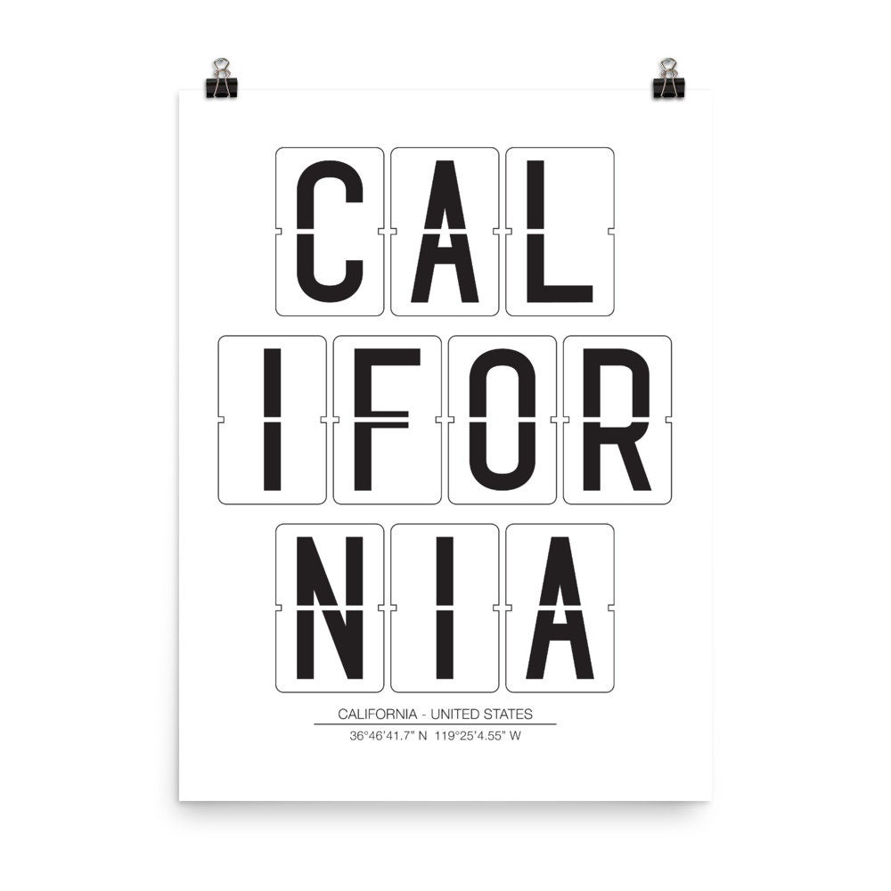 California Wall Art California Artwork Poster Travel Poster Etsy