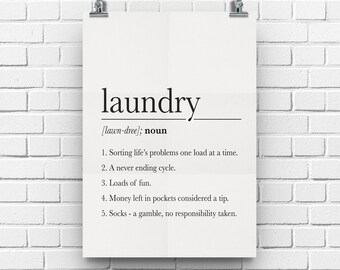 Laundry Room Sign, Laundry Print, Vertical Laundry Room Signs Funny, Poster Print