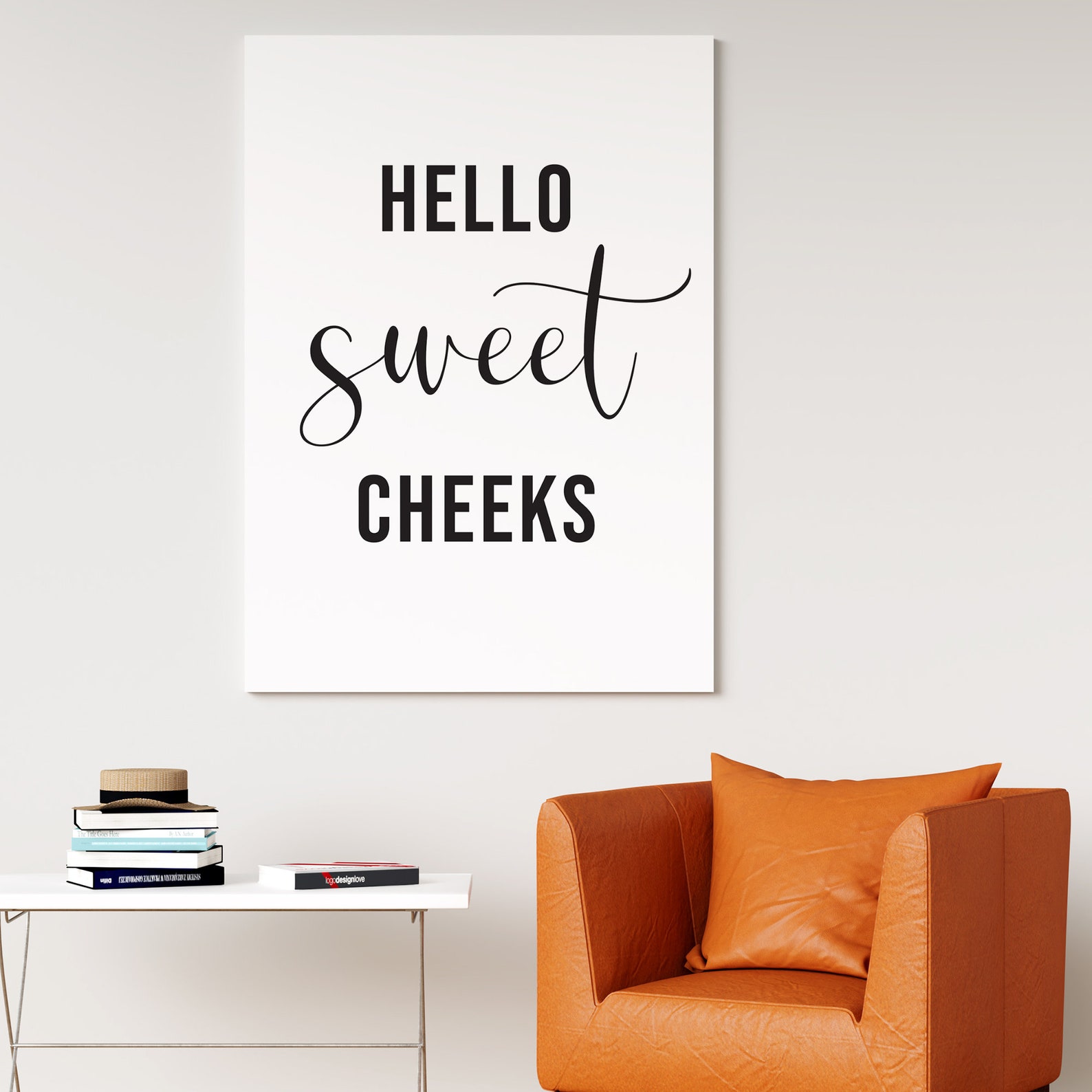 Hello Sweet Cheeks Wall Art Nursery Decor Bathroom Quote Etsy Australia