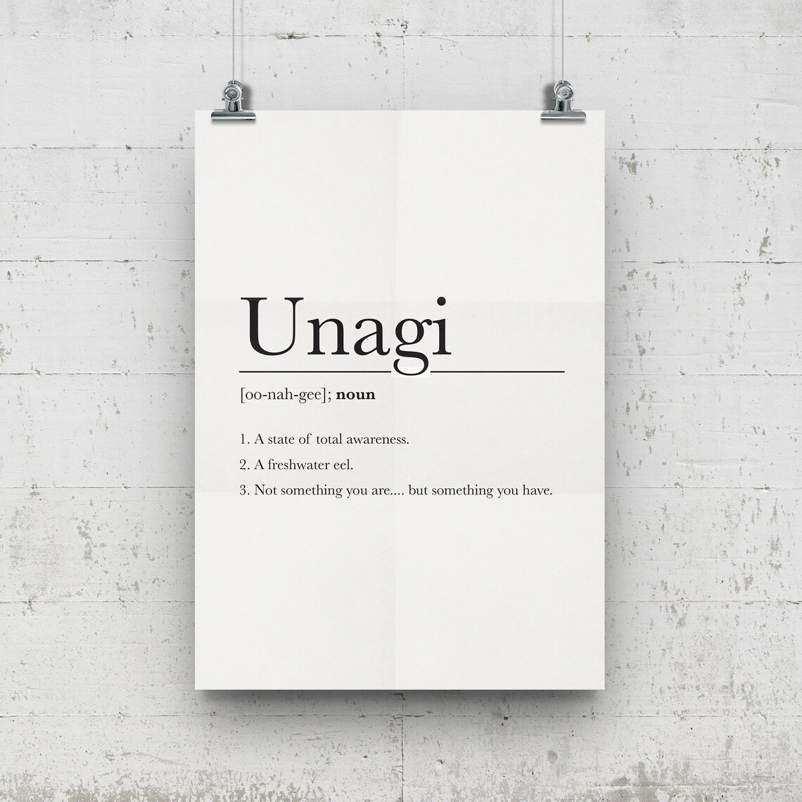 Unagi Card Unagi Print, Affiche Friends Series Inspired Unagi Definition, Unagi ...