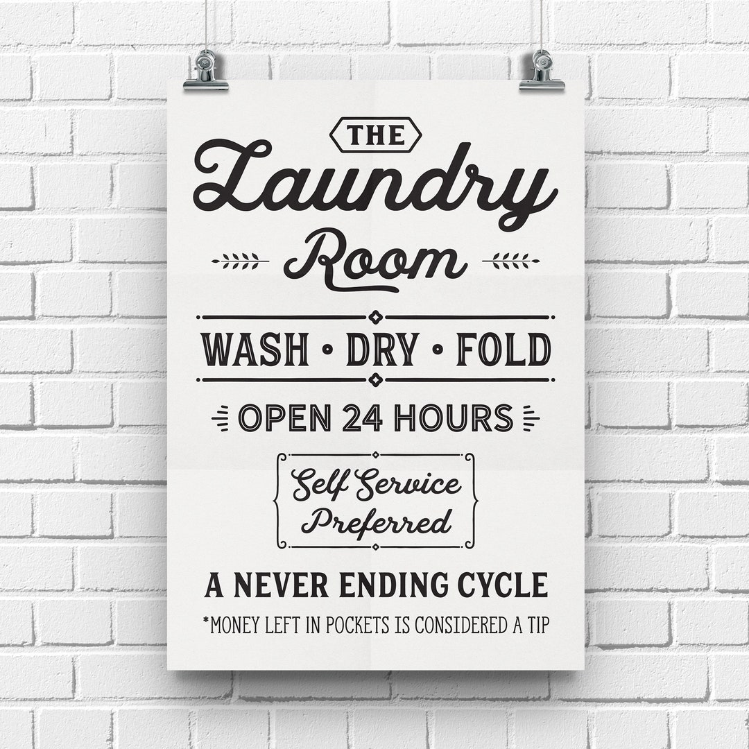 Laundry Room Sign Laundry Print Laundry Sign Retro Poster - Etsy Australia