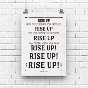Rise Up, Hamilton Musical, Alexander Hamilton, Hamilton Decor, Hamilton Gifts, My Shot, Poster Print