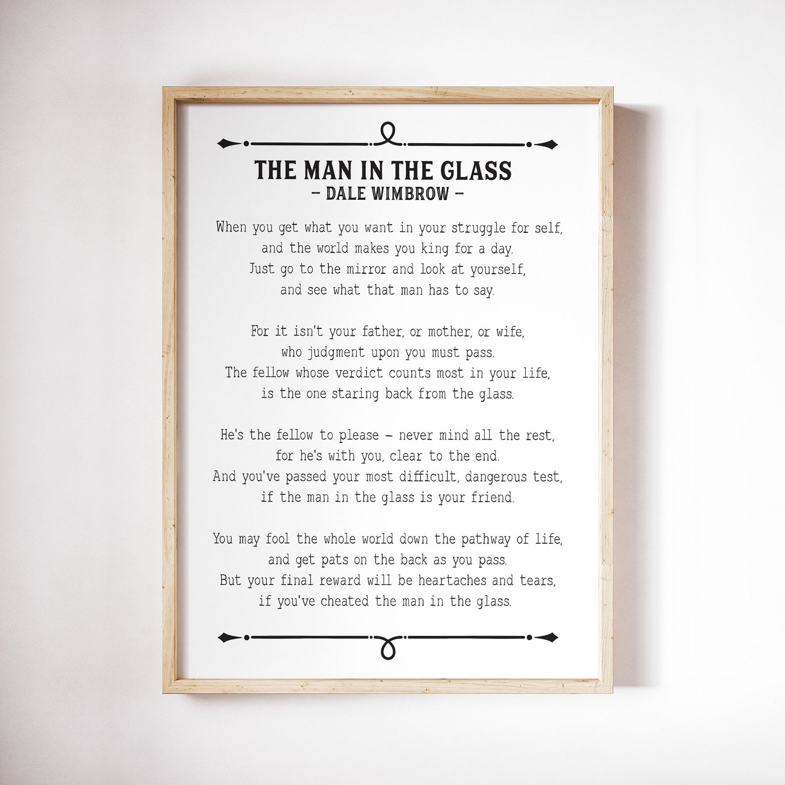 Man in the Glass Poem Print Guy in the Glass Dale Wimbrow Etsy UK Man in the Glass Poem Print Guy in the Glass Dale Wimbrow Etsy UK