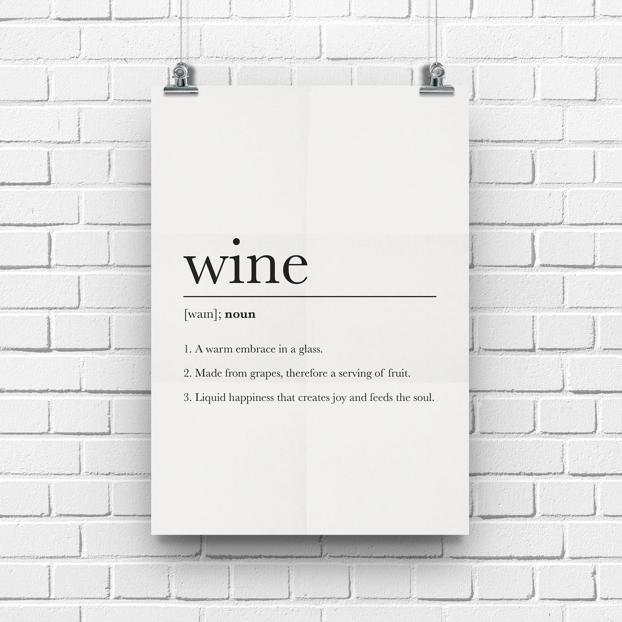 Wine Definition, Wine Sayings, Wine Quotes, Wine Lover Gift, Kitchen