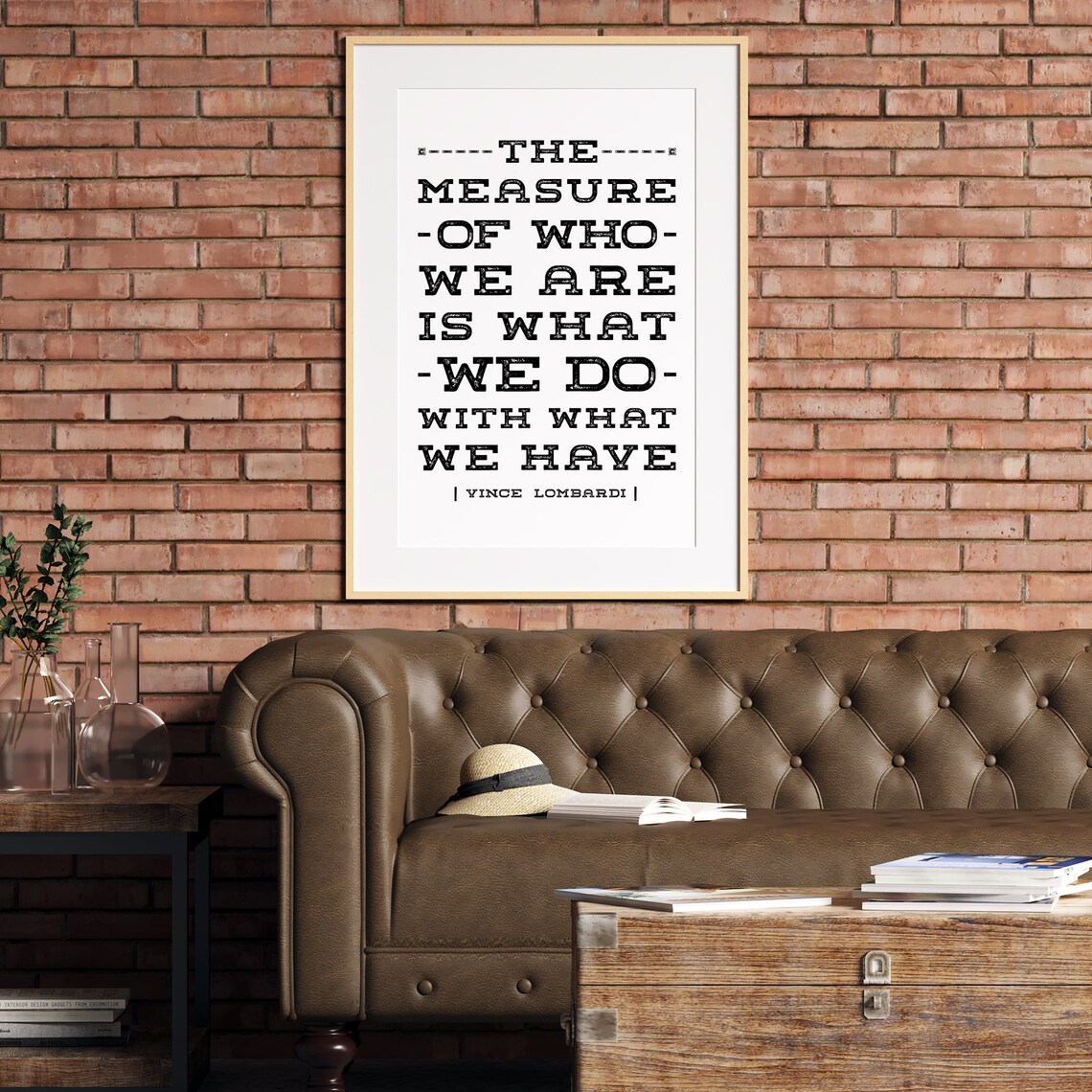 Vince Lombardi Zitat Mann Höhle Zeichen das Maß wer wir | Etsy