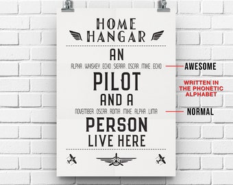 Pilot Poster, Pilot Gifts, Aviation Gifts, Aviation Art, Aviation Sign, Airline Pilot, Poster Print