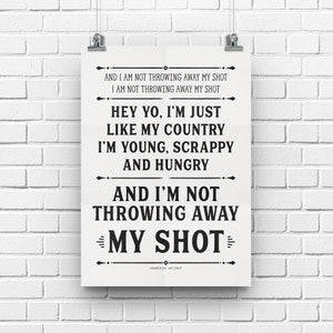 Hamilton Gifts, Hamilton Poster, Hamilton Musical, Hamilton Wall Art, Hamilton Quotes, Alexander Hamilton, Hamilton Decor