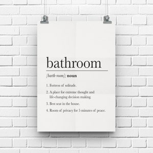 Bathroom Wall Decor, Funny Bathroom Bathroom Wall Decor, Funny Bathroom Art, Bathroom Signs
