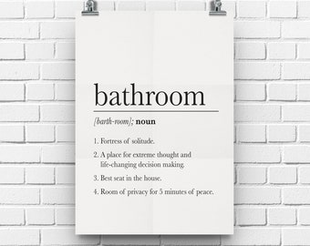 Bathroom Wall Decor, Funny Bathroom Bathroom Wall Decor, Funny Bathroom Art, Bathroom Signs