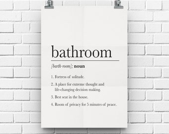 Bathroom Wall Decor, Funny Bathroom Bathroom Wall Decor, Funny Bathroom Art, Bathroom Signs