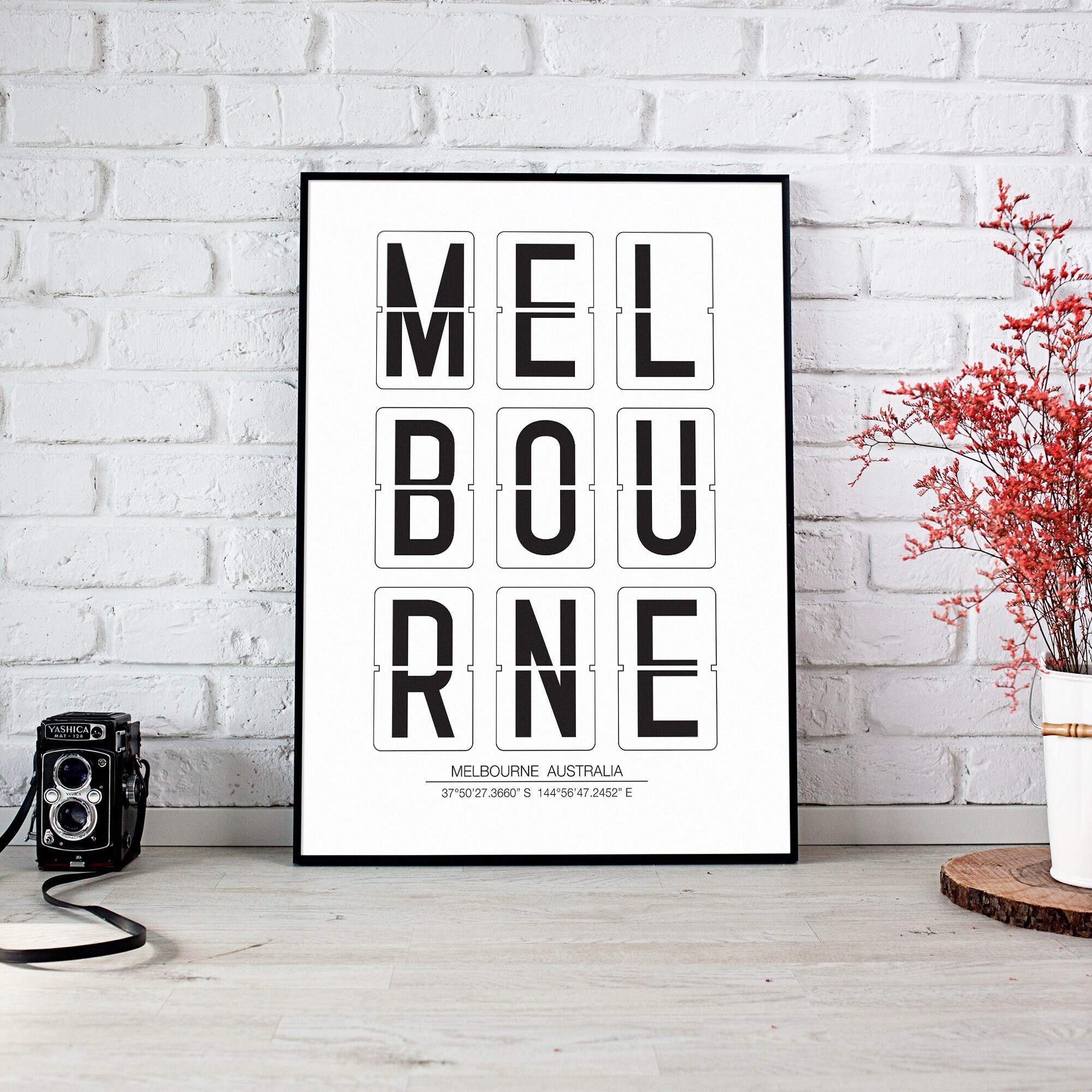 Melbourne Australia Print Melbourne Coordinates Australia Etsy Australia