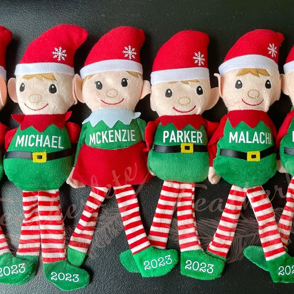 Personalized Christmas plush, plush elf, elf with name, boy elf, girl elf, student gift, stocking stuffers, gift idea, customized elf, gift