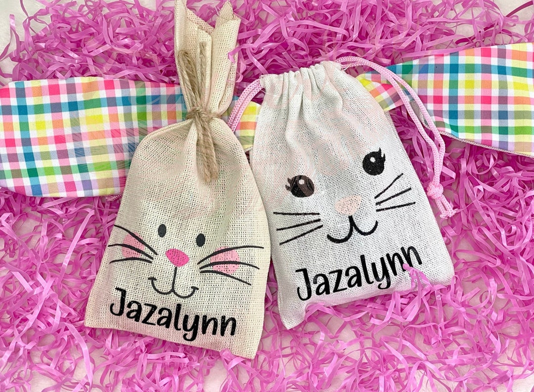 Personalized Easter Bunny Gift Bags Easter Gifts Personalized Easter