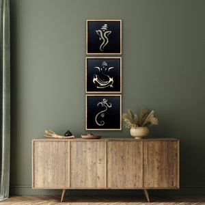 Ganesh art - Hindu art - custom Hindu art - Mandir art - modern Hindu art