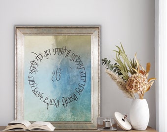 Mool Mantra Art Digital Print - Guru Nanak digital art - sikh digital art - diwali gift - diwali art