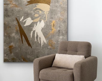 Custom Art - Guru Nanak Dev Ji - Sikh art - large painting - guru Nanak art - Waheguru- Diwali art