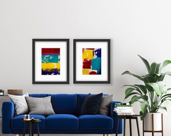 Abstract frames art - colourful abstract art - canvas paper - minimal art - modern art-Custom art - Xmas gift personal