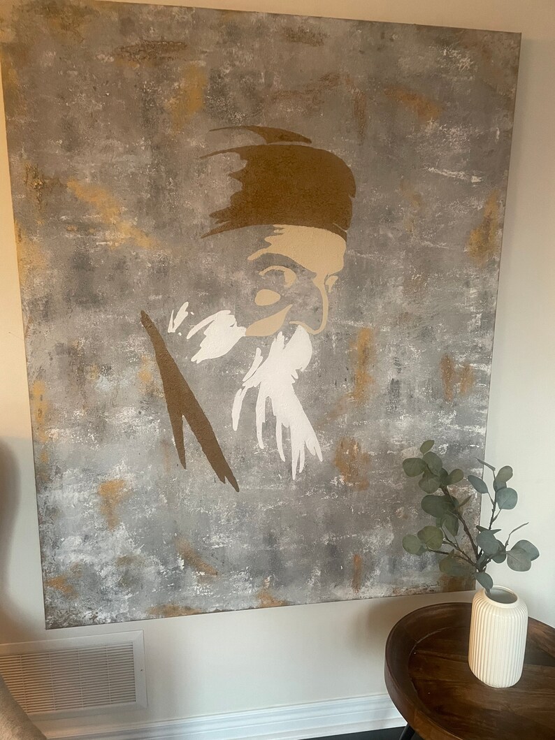 Custom Art - Guru Nanak Dev Ji - Sikh art - large painting - guru Nanak art - Waheguru- Diwali art image 5