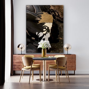 Guru Nanak art - original Sikh art- abstract Sikh art - gurudwara - Guru Nanak Dev Ji -sikhi art - Gurmukhi -Sikh home decor-diwali gift