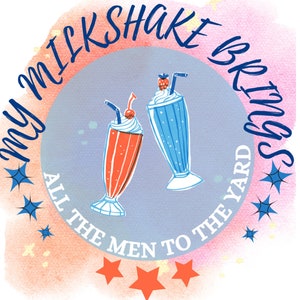 Digitaler Sticker/ PNG Datei/ bunte Milchshakes