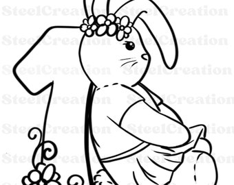 Bunny T-shirt design/PNG file printable art/digital downloads