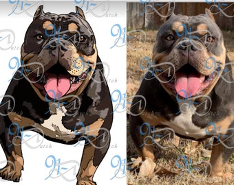 Custom Dog SVG, Custom Cartoon SVG, Custom Dog Graphic, Art Commission, Download Graphic, Pitbull SVG, Pitbull Lovers, Puppy Graphics, Doggy