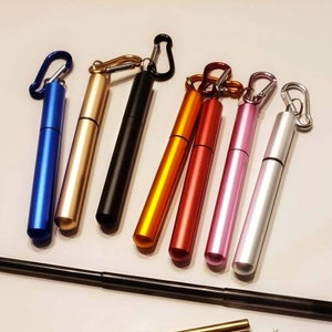 Reusable Stainless Steel Straws With Travel Case - Temu