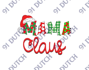 Mama Claus, Christmas Graphic, Christmas Image, Holiday Graphic, Merry Christmas, Santa Hat Image, XMas Clip Art, Happy Holidays, SVG, PNG