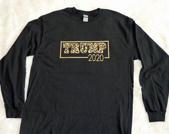 Trump 2020, Election shirt, Presidential debate, President Trump, Donald Trump, Leopard Tee, Donald Trump 2020, Trump Girl, KAG MAGA, Glam