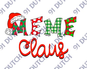 Meme Claus, Christmas Graphic, Christmas Image, Holiday Graphic, Merry Christmas, Santa Hat Image, XMas Clip Art, Happy Holidays, SVG, PNG