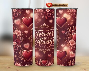 Romantische hartjes omslagdoek, png | Forever & Always-ontwerp (digitale download)