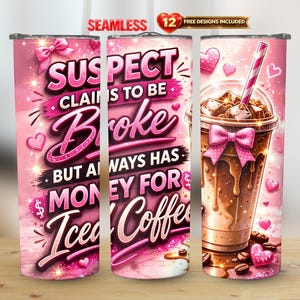 Suspect Claims Funny Sarcastic Mom 20oz Straight Tumbler Wrap PNG Design Seamless Sublimation | Instant Download
