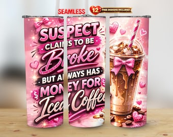 Suspect Claims Funny Sarcastic Mom 20oz Straight Tumbler Wrap PNG Design Seamless Sublimation | Instant Download
