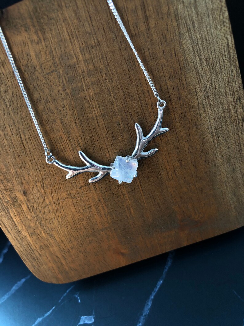 Stag Sterling Silver Necklace Shadow and Bone Amplifier Etsy