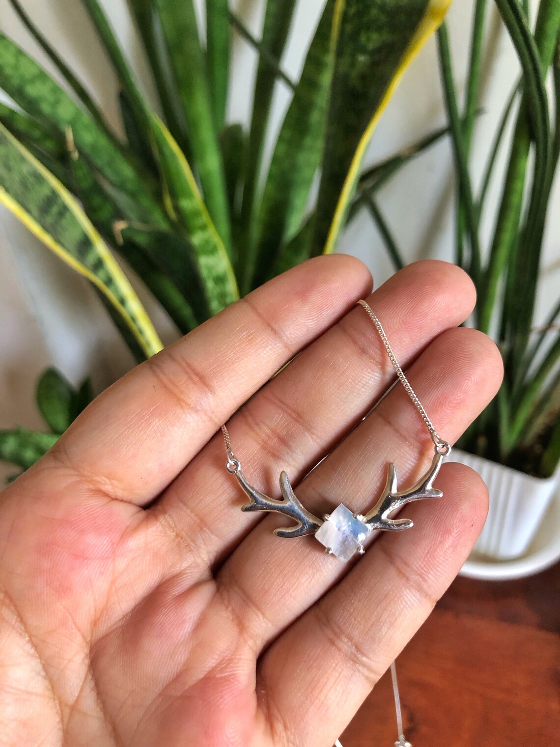 Stag Sterling Silver Necklace Shadow and Bone Amplifier Etsy