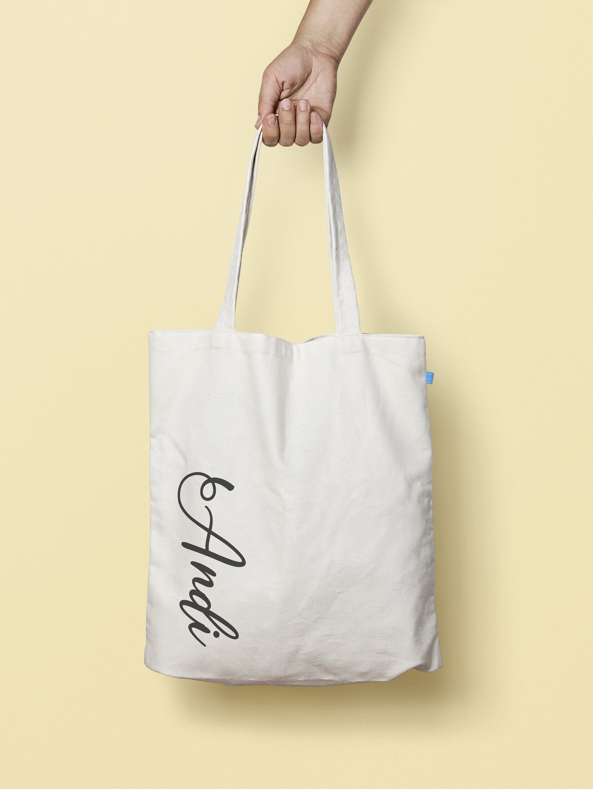 Personalized Tote Bag Custom Name Tote Bag Name Canvas Etsy